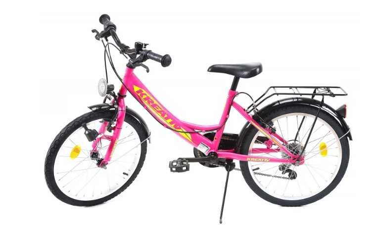 Bicicleta copii roz DSH Kreativ, City Wave Girl, Otel, 24"