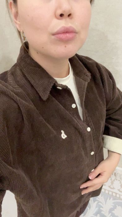 Рубашка вельвет и лонг