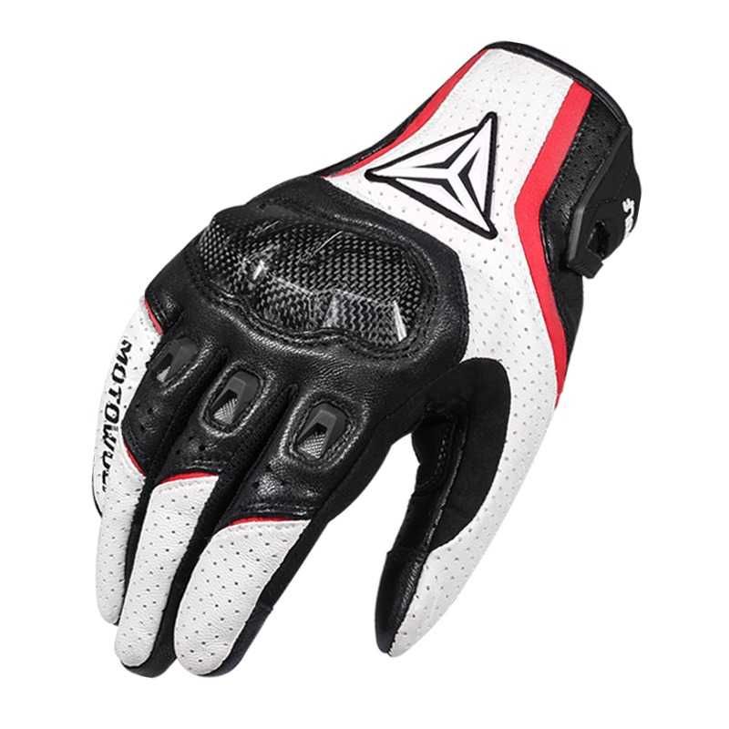 Manusi piele moto piele MotoWolf protectie carbon touchscreen