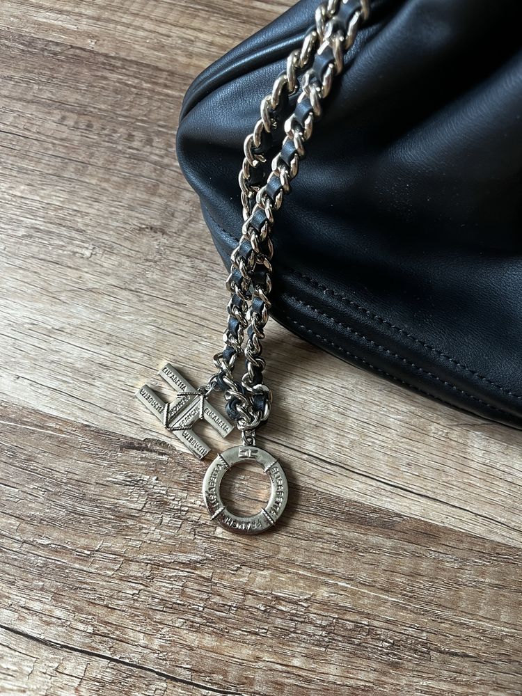 Elisabetta Franchi Charms Embellished Chain Bucket Bag