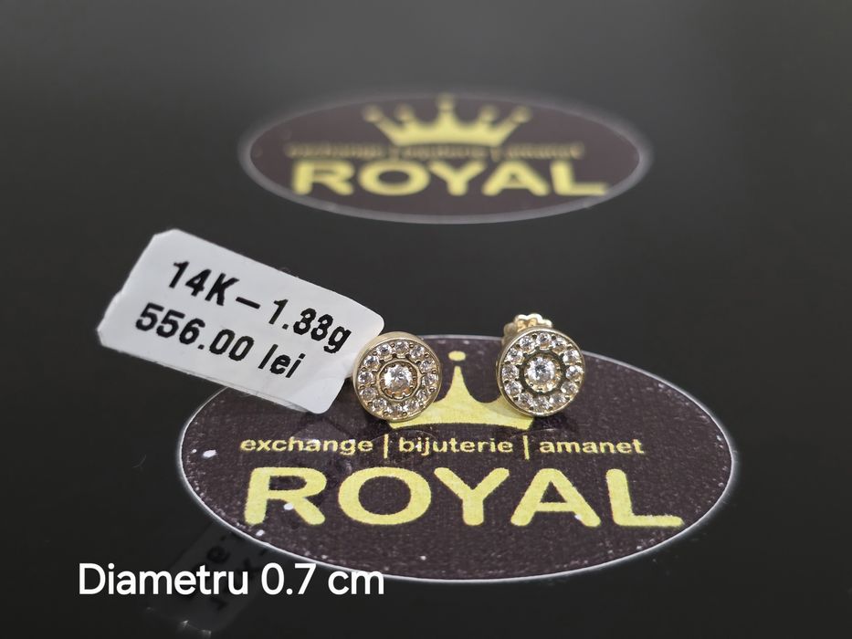 Bijuteria Royal: Cercei aur 14k/1.33 gr