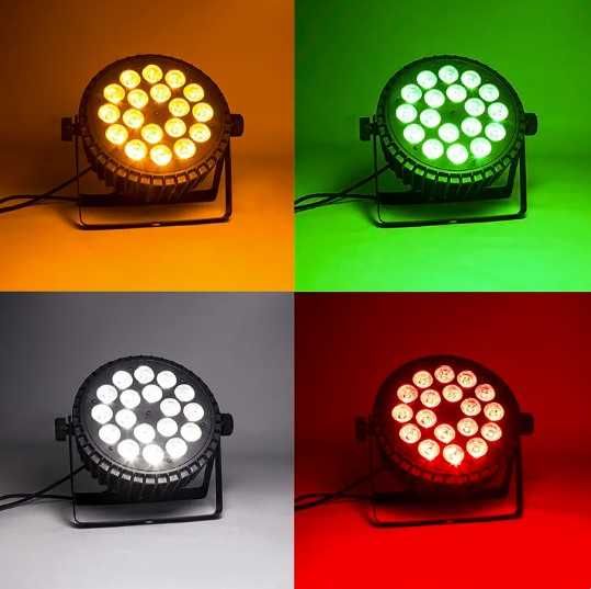 PAR LED 18x18W RGBWA+UV Aluminiu DMX512 6in1 UV700