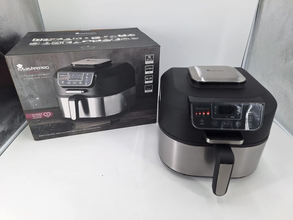 Бездимен грил MasterPro, Фритюрник с горещ въздух Air Fryer,5.6л 1760W
