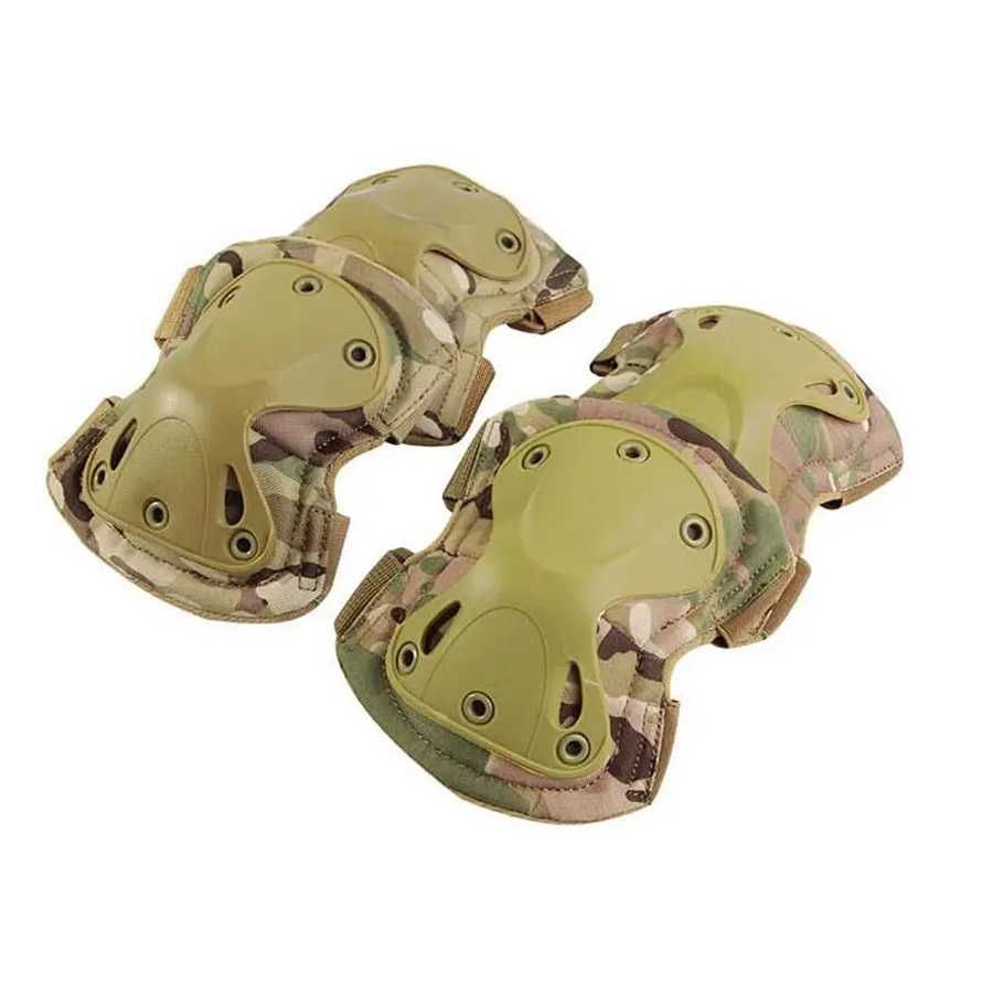 Set Genunchiere si Cotiere, Verde, marime universala airsoft paintball