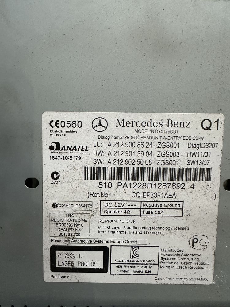 NTG4.5 Mercedes benz command модул радио навигация нтг 4.5 мерцедес