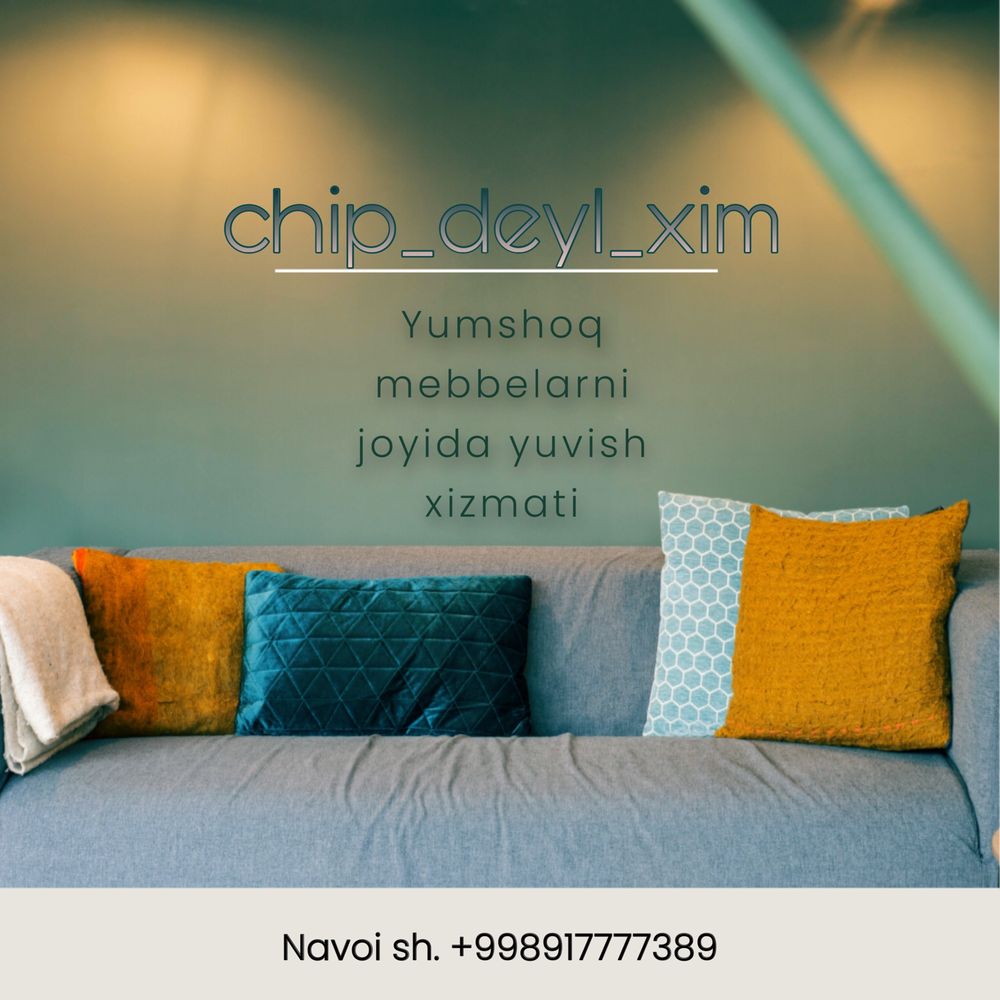 Yumshoq mebellarni joyida yuvamiz