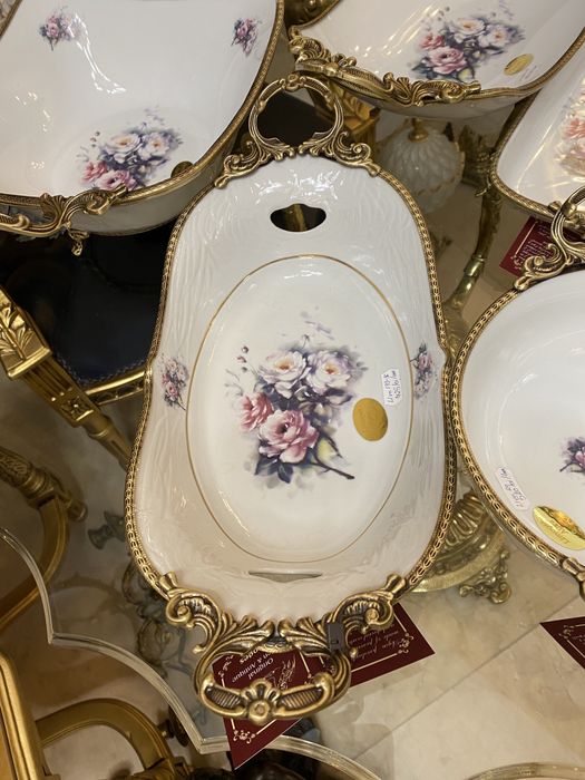 Vas portelan/suport bronz