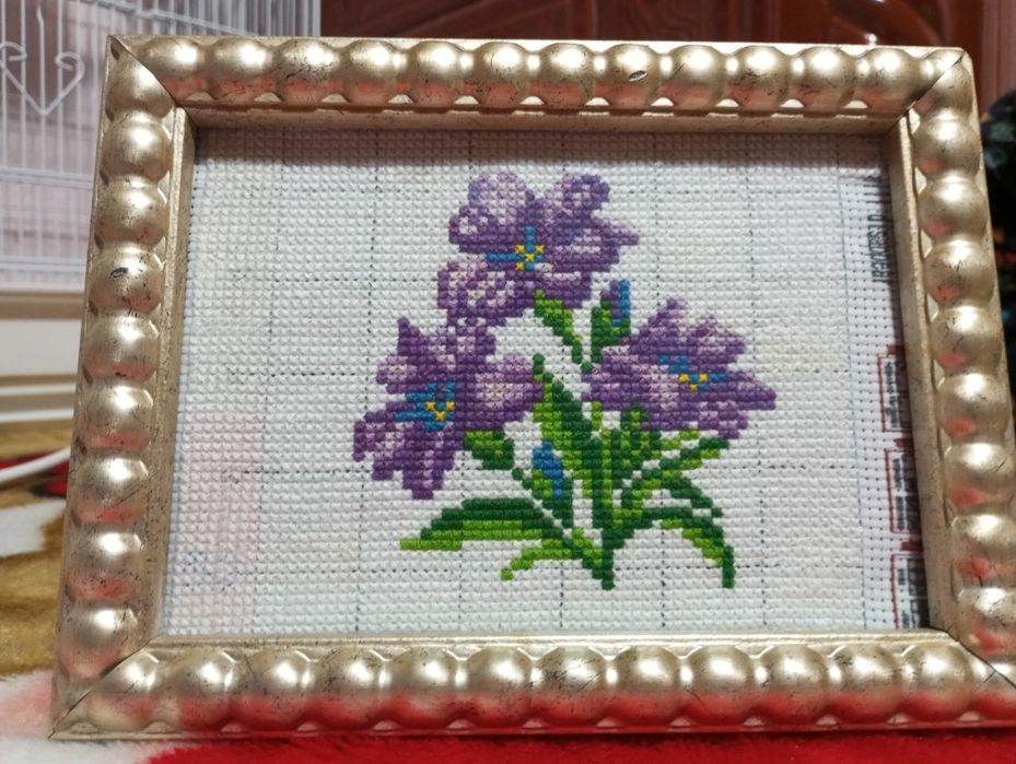 Vând acesta rama cu flori de iris