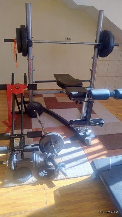 Echipamente sală fitness SH – bancă, bandă alergare, sac box, gantere,