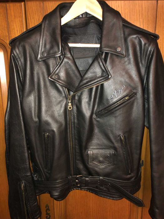 Geaca MOTO din piele SPEED UP BUFFALO ·negru