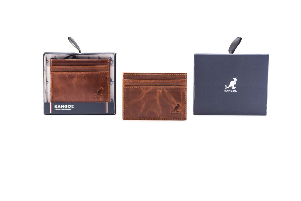 Kangol card holder естествена кожа