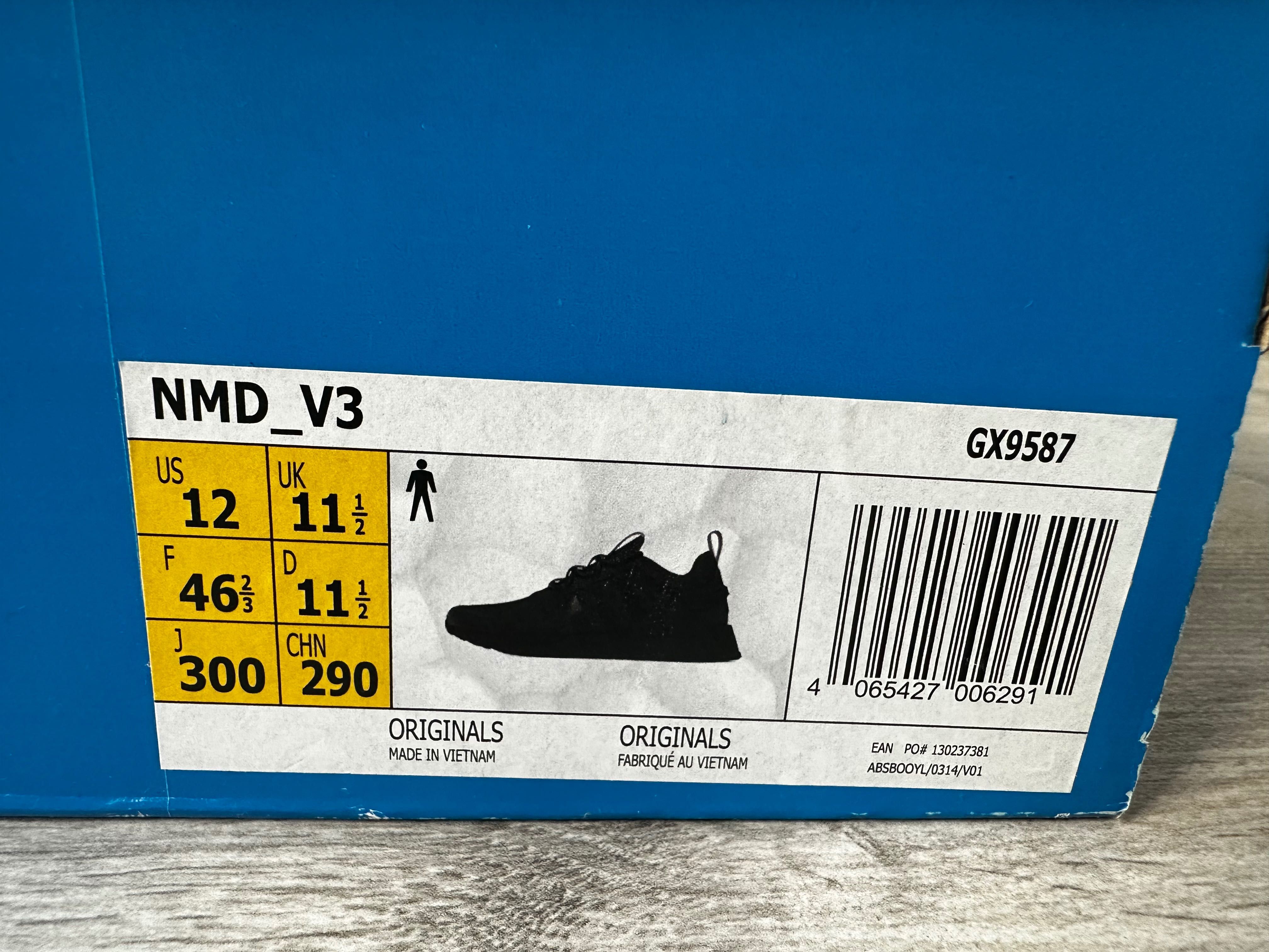 Adidas NMD_V3 All Black 46 2/3