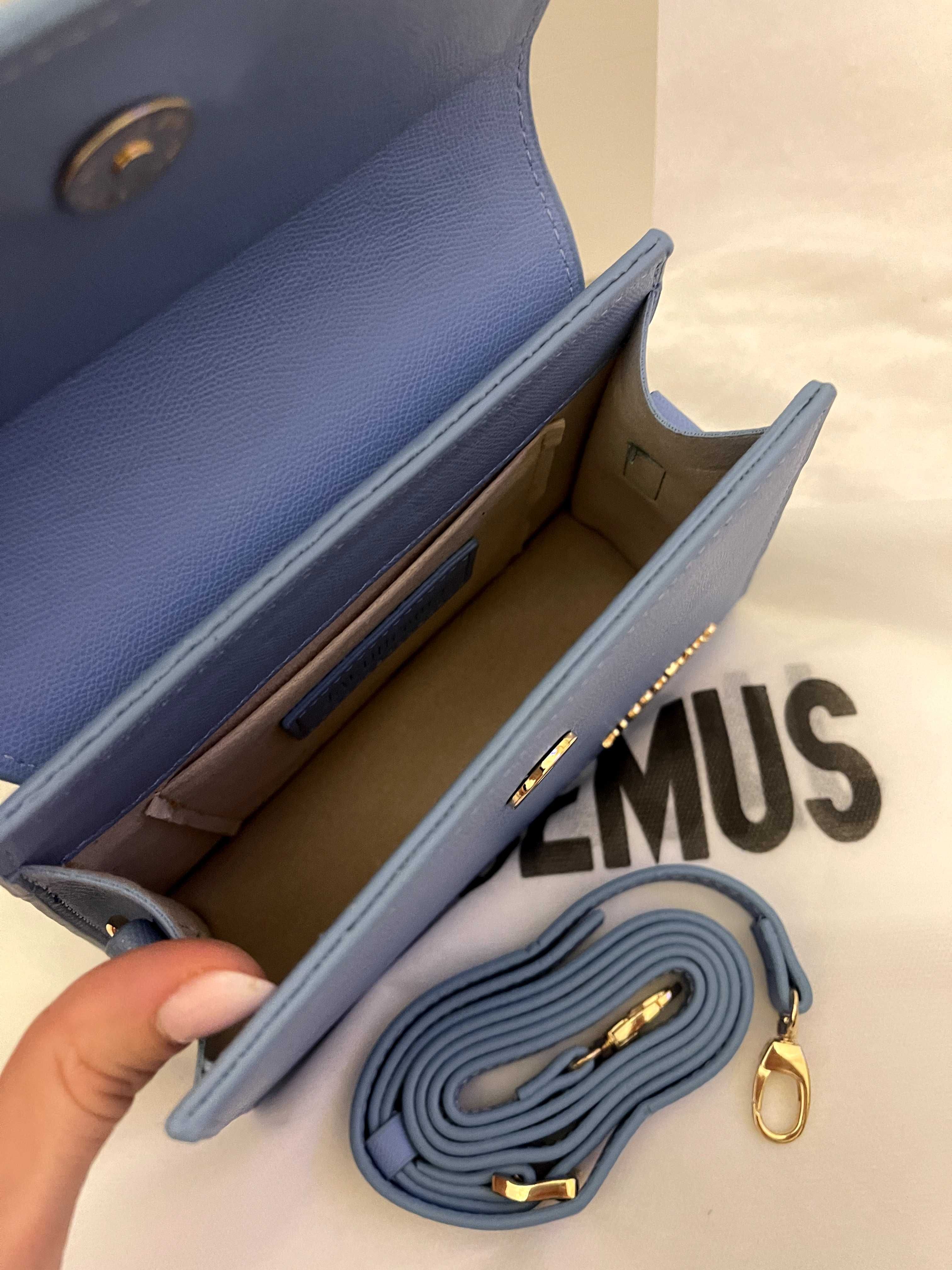 Geanta/Poșetă Jacquemus Le Chiquito Noeud Tote Bag Blue 18cm x 13cm