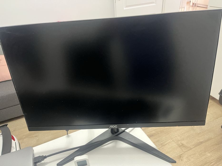 Monitor LED MVA AOC 23.6", Full HD, HDMI, Negru, 24B1H