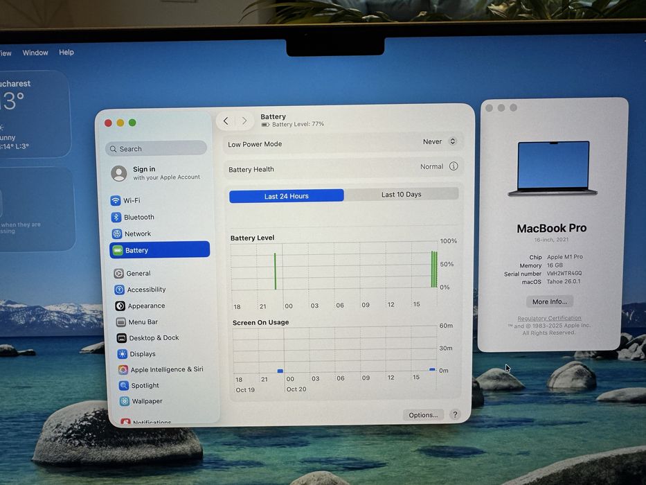 Macbook Pro 16’, M1 Pro, 16GB RAM, 512 GB