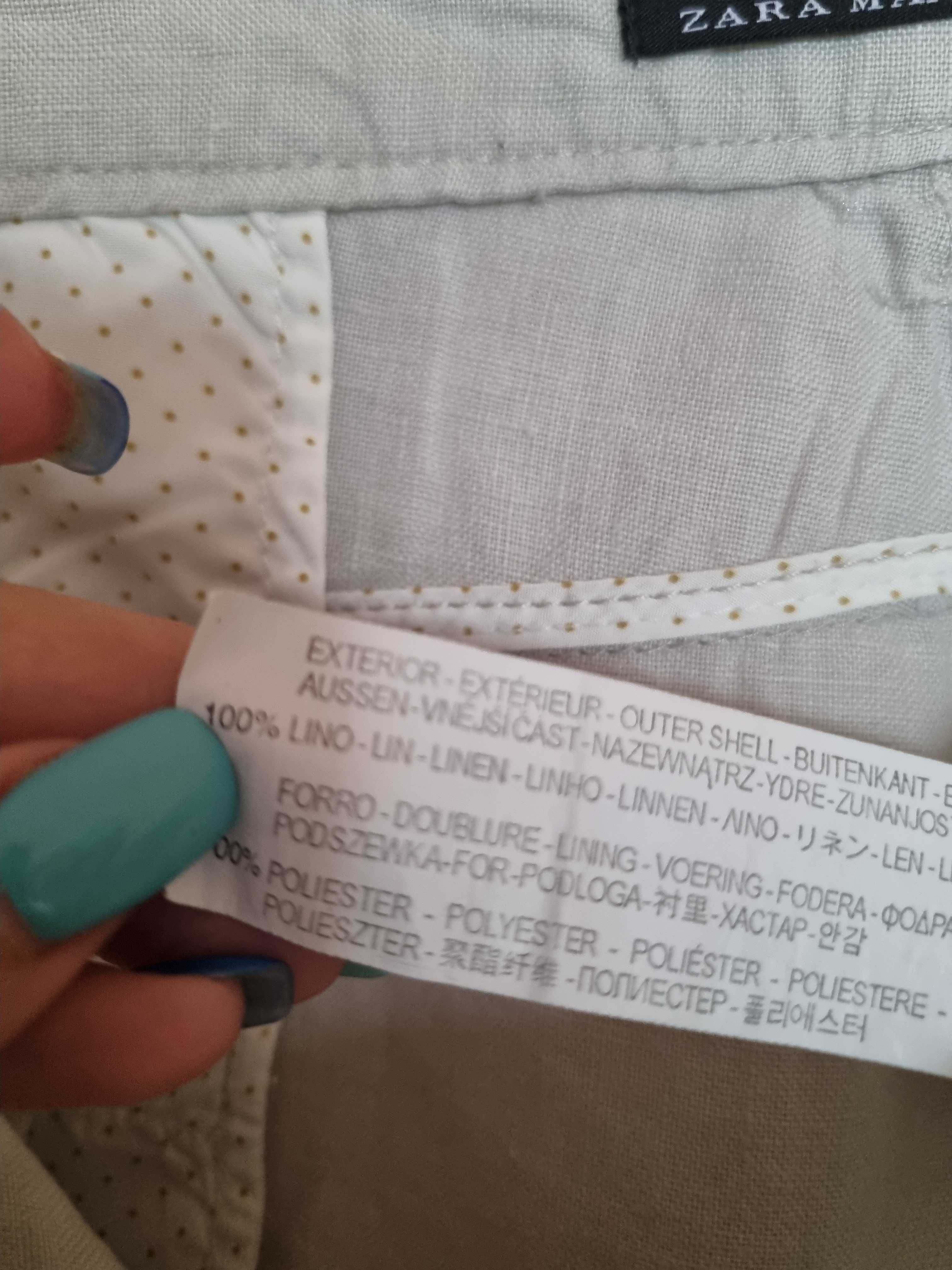 Къси мъжки ленени панталони Zara ,размер 40(М)