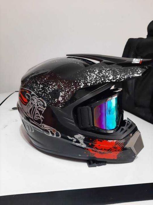 Casti moto off road/atv/enduro   +ochelari cadou
