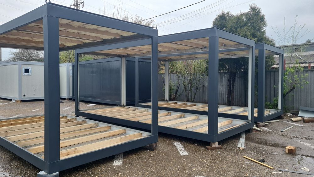 Container vitrina, birou, vestiar, grup sanitar, magazie, dormitor