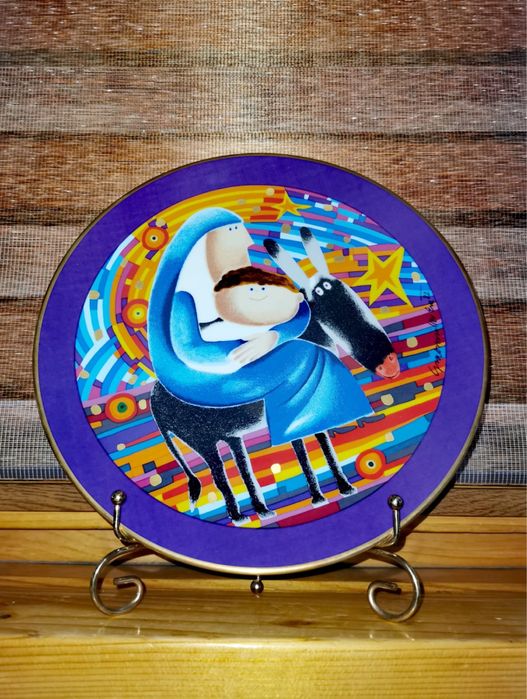 Антикварно порцеланово пано с надпис на холандски „Прави всичко добре”