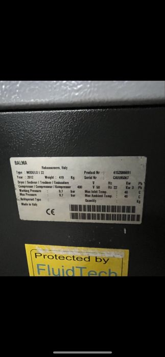 Compresor cu surub Balma 22 kw