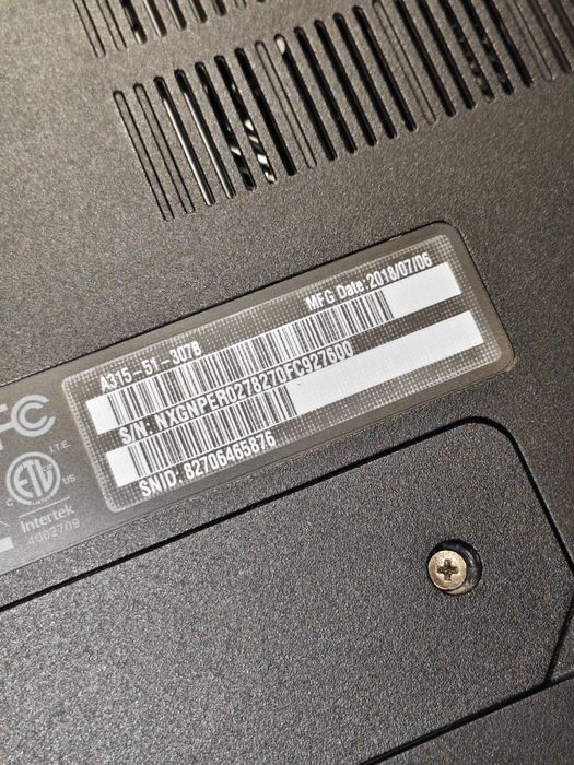 Ноутбук Acer А315 Core i3