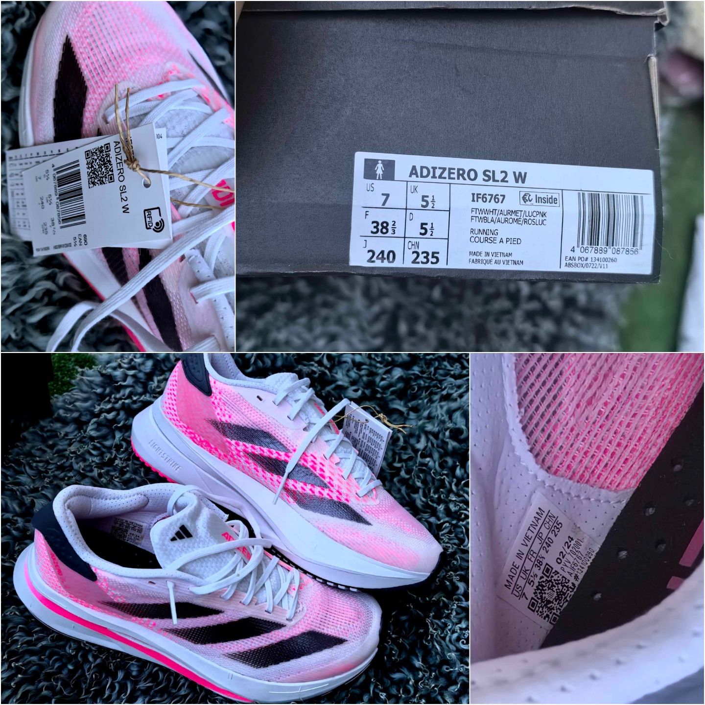 Adidas Adizero SL2 W жестоки оригинални дамски сникърси нова кол 38 2/