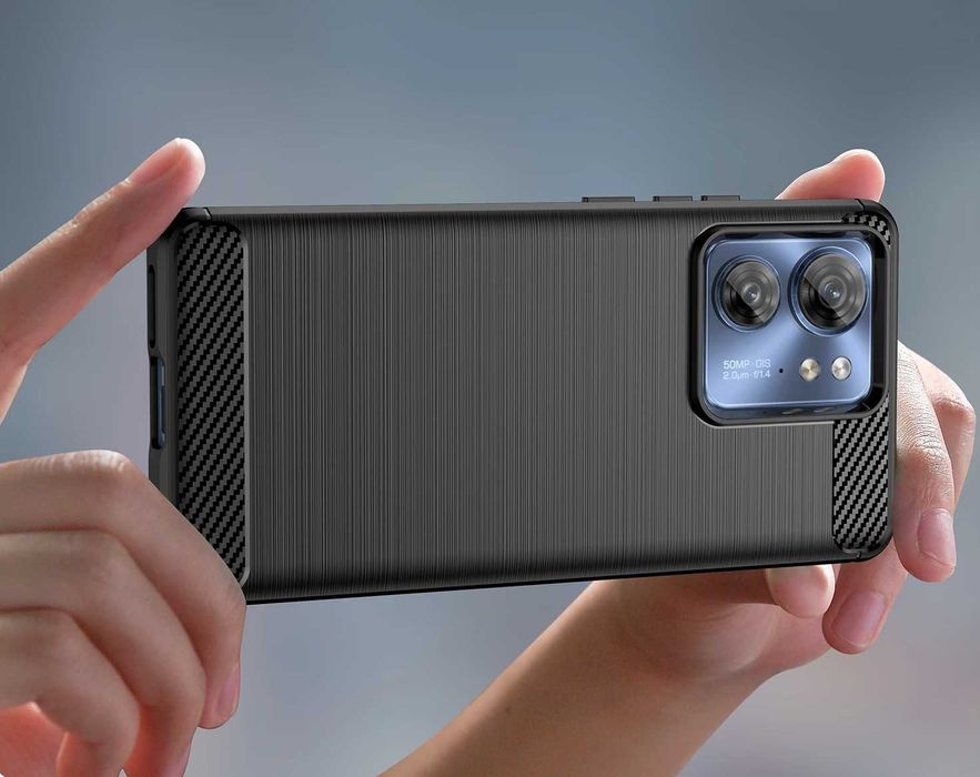 Motorola Edge 40 / Edge 30 / Edge 20 - Удароустойчив Кейс Гръб CARBON