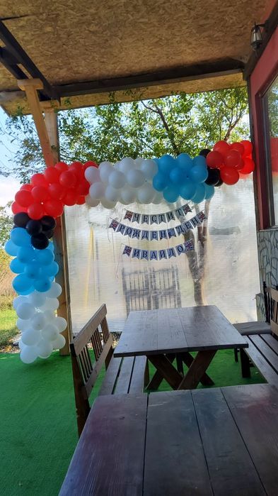 Арка с балони, изработвам на място