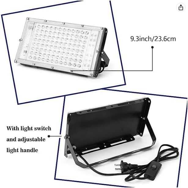 Caydo 50W LED UV лампа за ситопечат със стойка и черен плат