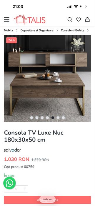 Comoda/consola TV Luxe Nuce Talis