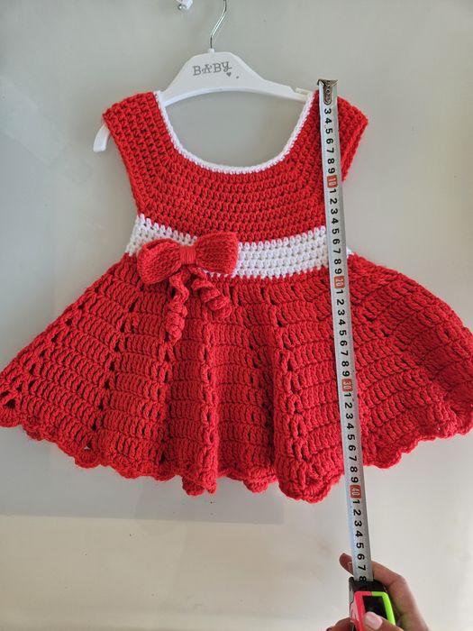 Плетена бебешка рокля 6м