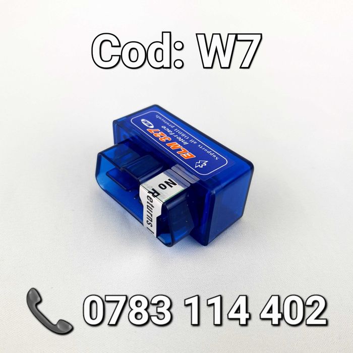 Interfata Mini ELM327-Bluetooth-OBD2-Diagnoza AUTO Portabila-Tester-W7