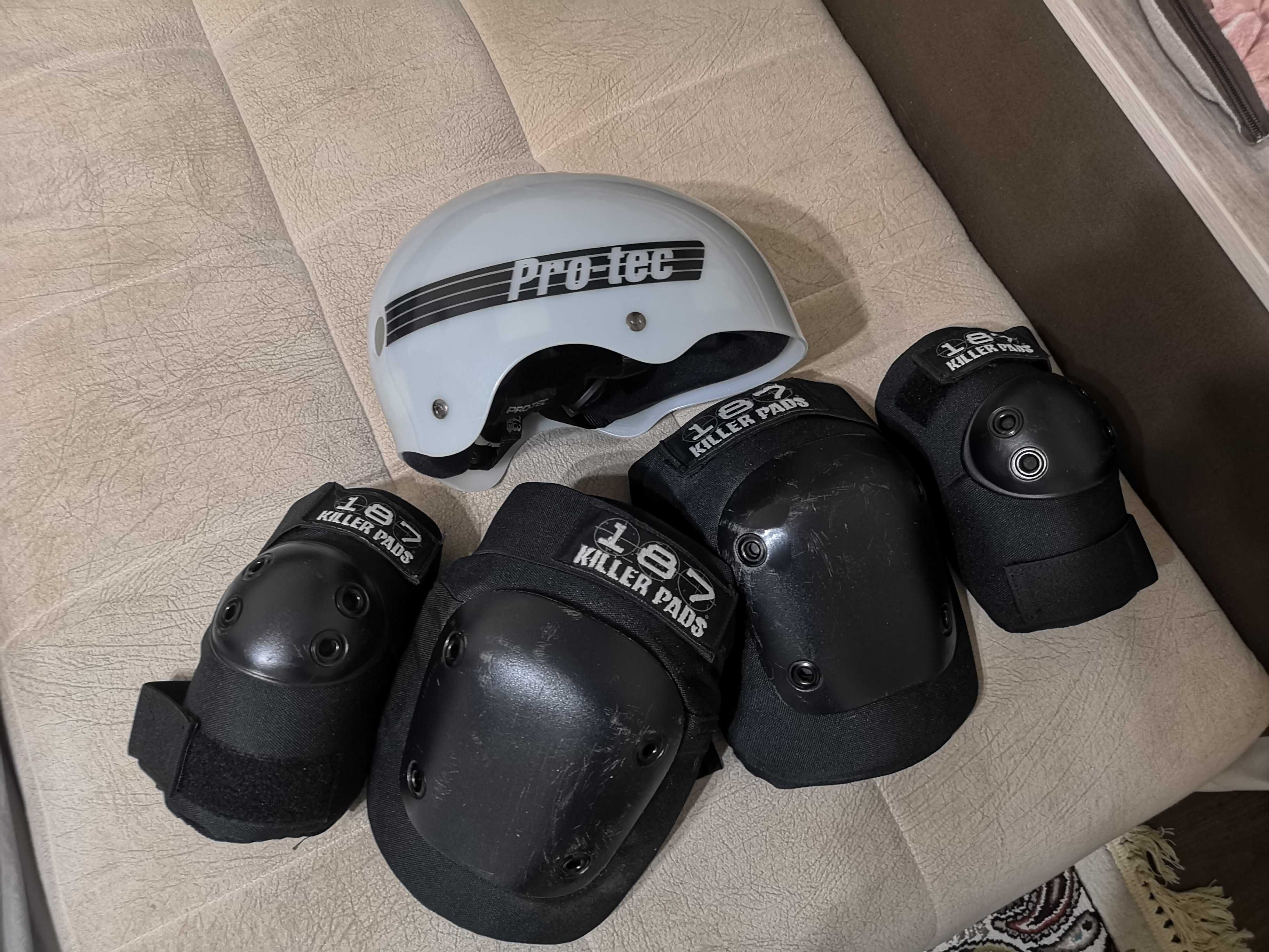 Шлем PRO-TEC и комплект защиты 187 KILLER PADS скейт bmx