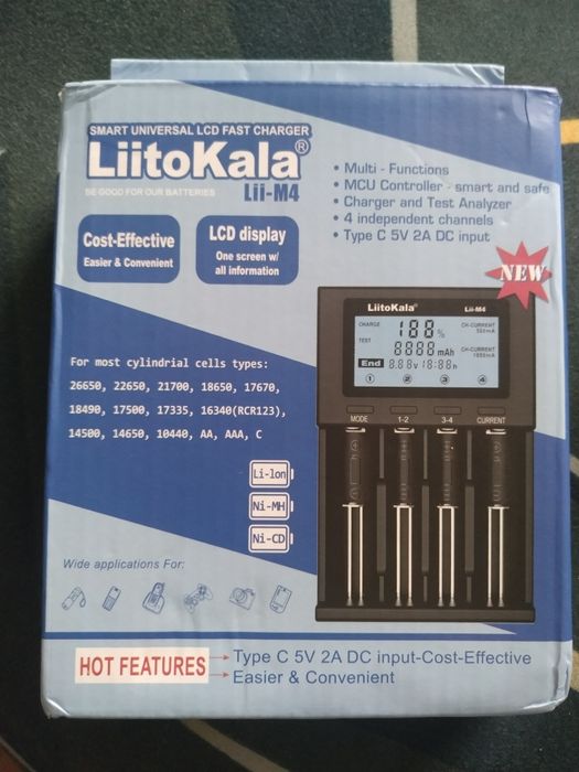 Incarcator Liitokala Lii-M4, 26650 18650, AAA NOU