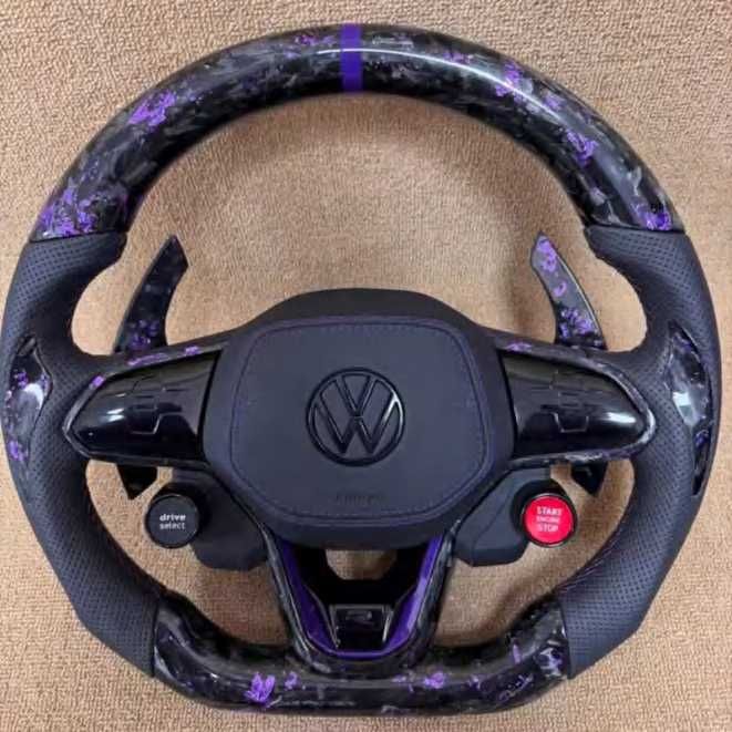 Volkswagen спортен волан – Carbon Forged Purple с бутони Drive/Start