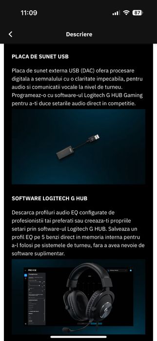 Casti Gaming Logitech Pro X SE