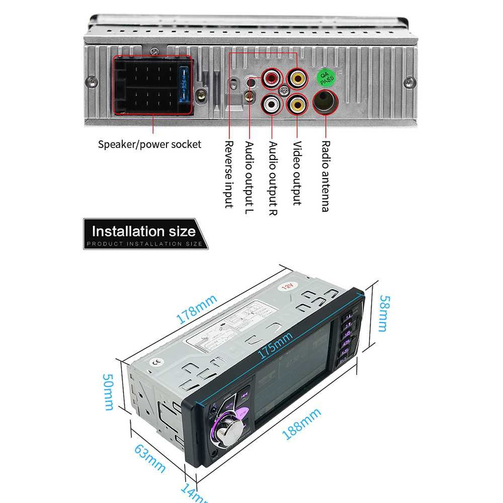 Dvd Auto Mp5 Player 4.1 Radio Bt Telefon Telecomanda 12 V