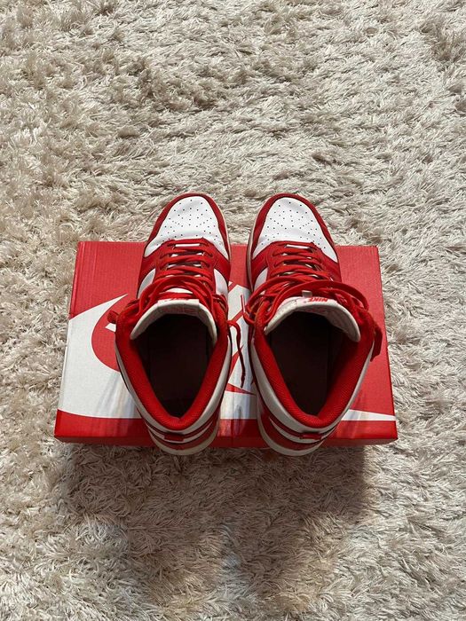 Nike Dunk rosu cu alb - marimea 46