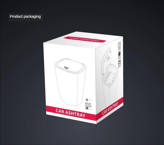 Пепелник за кола с ЛЕД лампа Многофункционален