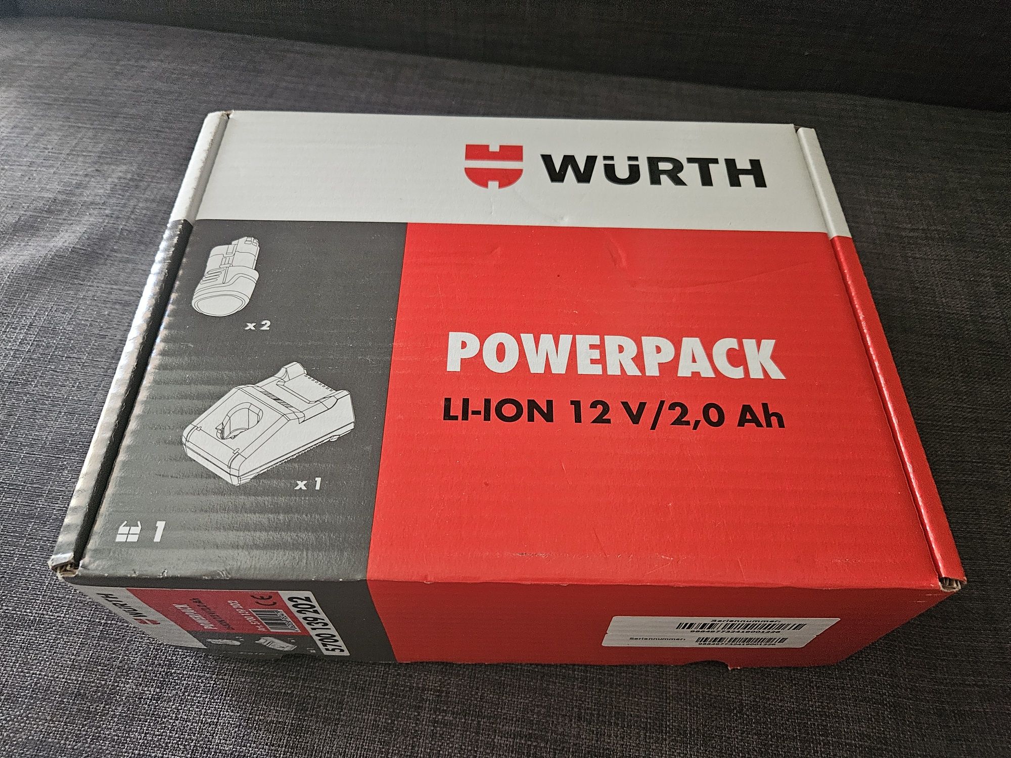 Wurth 12v 2ah батерия и зарядно