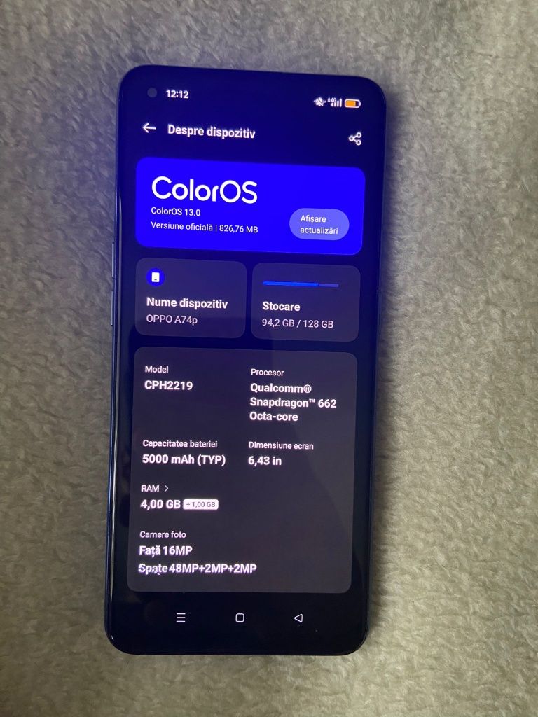 Vând oppo a 74 pro in stare foarte buna