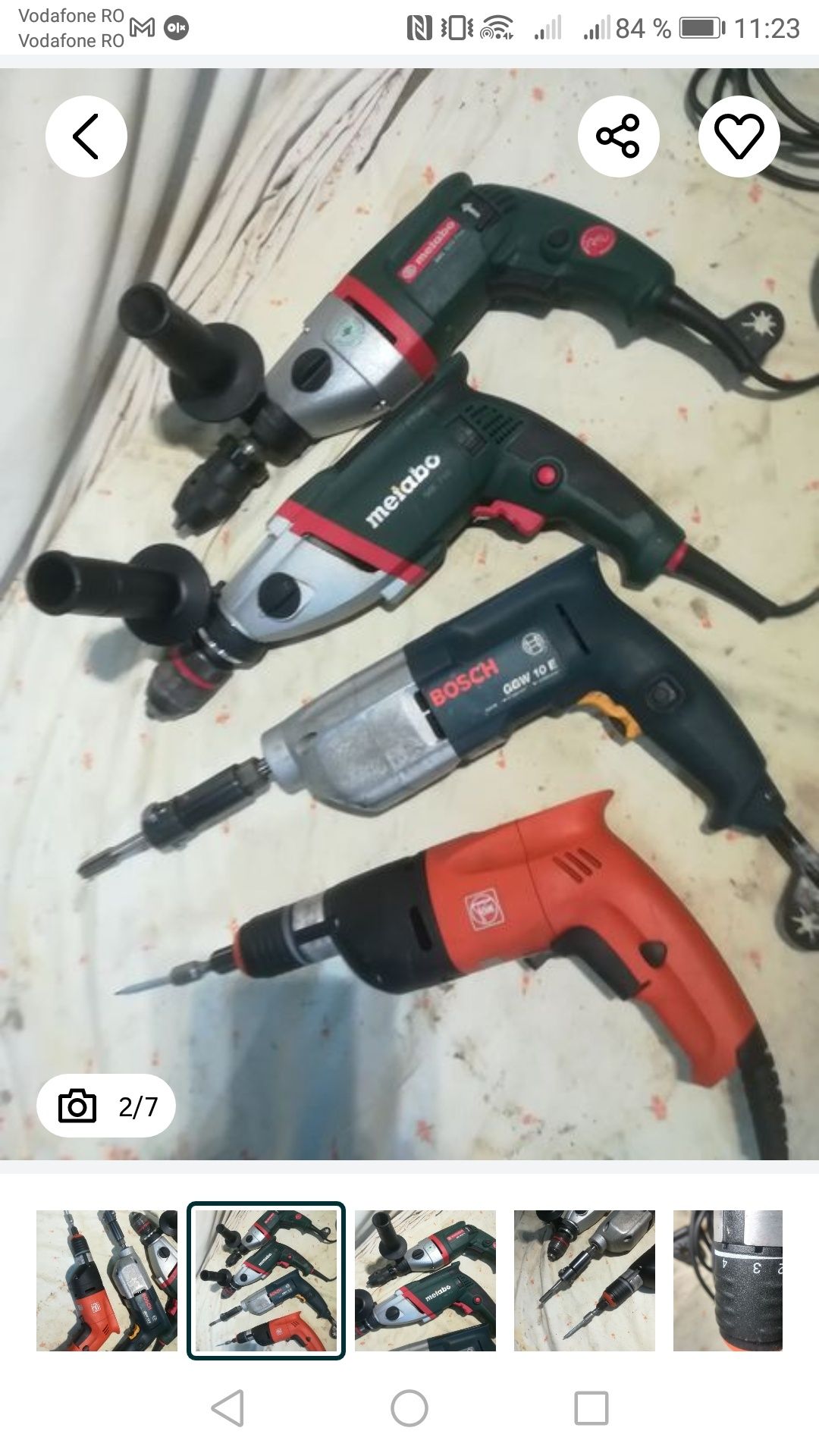 Fein Bosch  metabo bormasina Tarod filetat