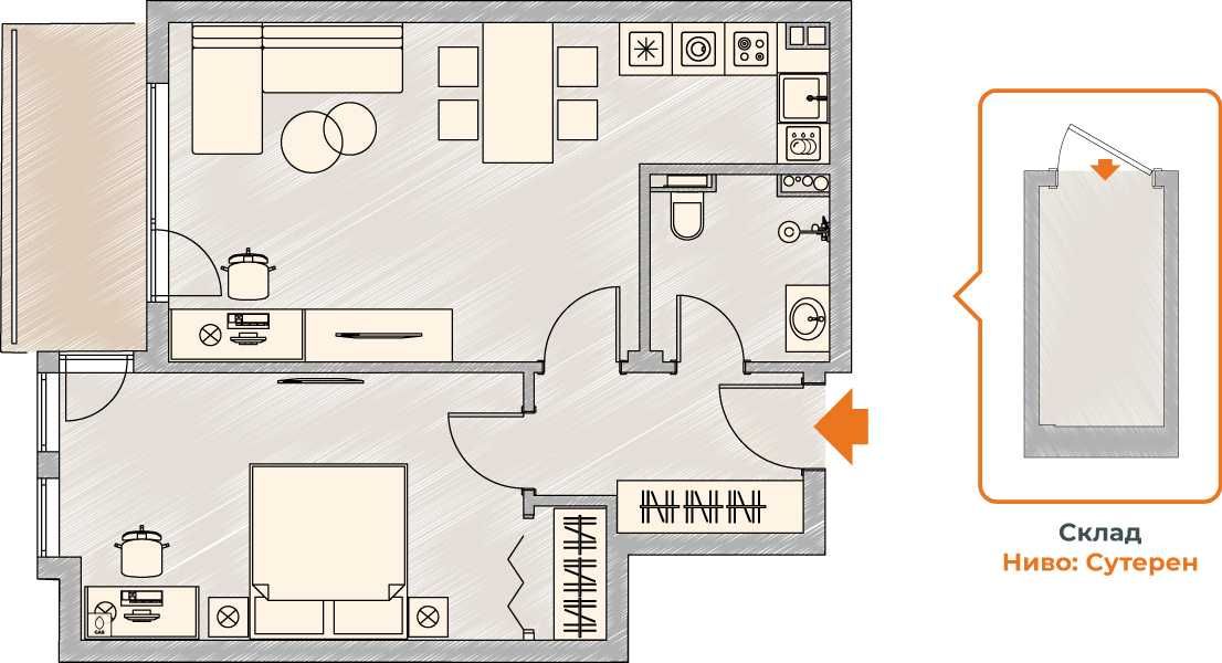 Продава се Двустаен апартамент в София, Малинова долина - 83 кв.м за 1805 €/кв.м - Снимка #5