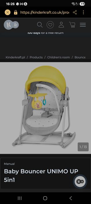 Balansoar/patut Kindercraft Unimo 5in1
