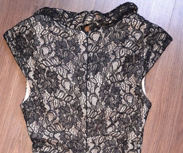 Елегантна официална дамска парти рокля с дантела размер  Xs S С