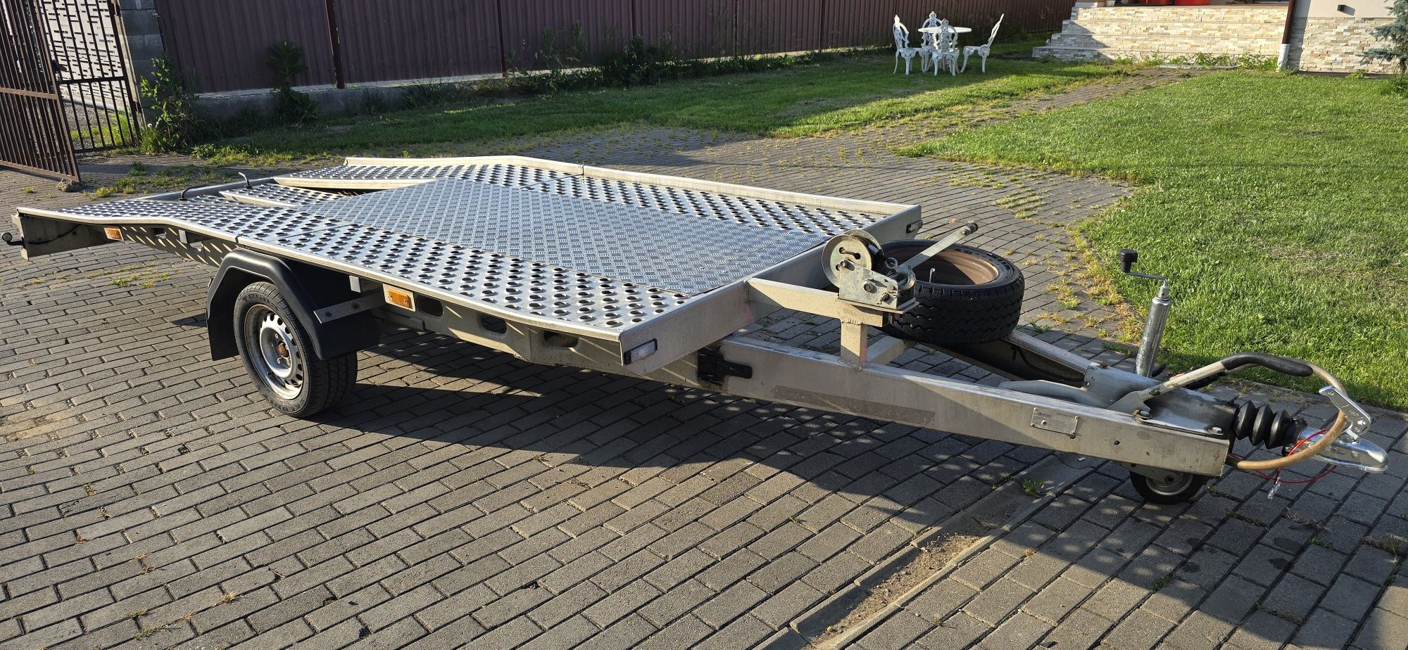 Trailer, platforma auto 1 ax, o axa, 1800 kg