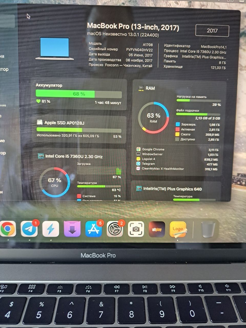 Продается MacBook Pro 2017