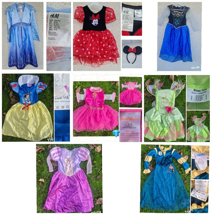 Рокли на Дисни принцеси с размери 104-140 размер