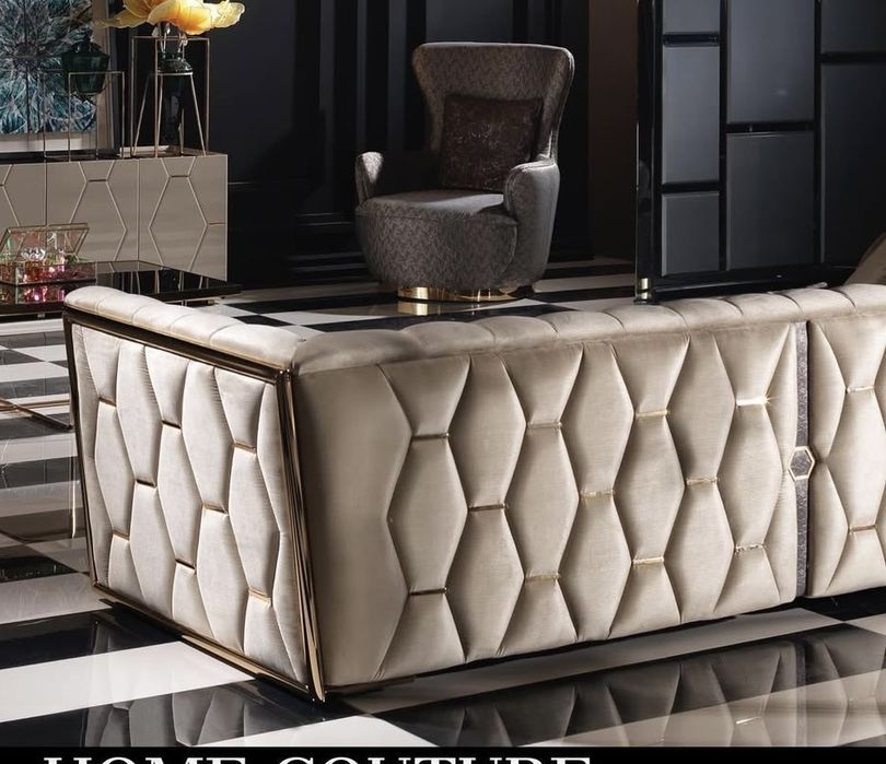 Set mobilier living: masa+scaune+canapea+fotolii rotative+comoda TV