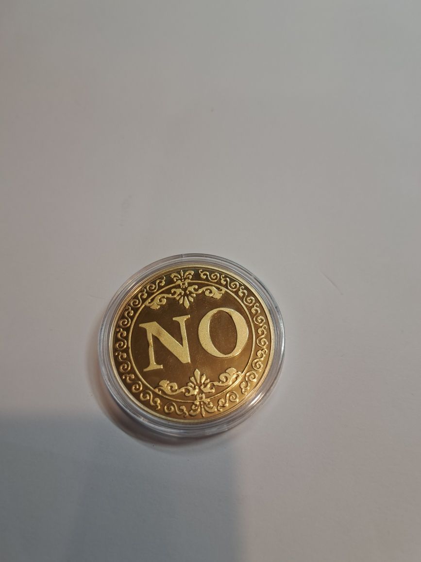 Позлатена монета на решенията с Да и Не ( Yes No )